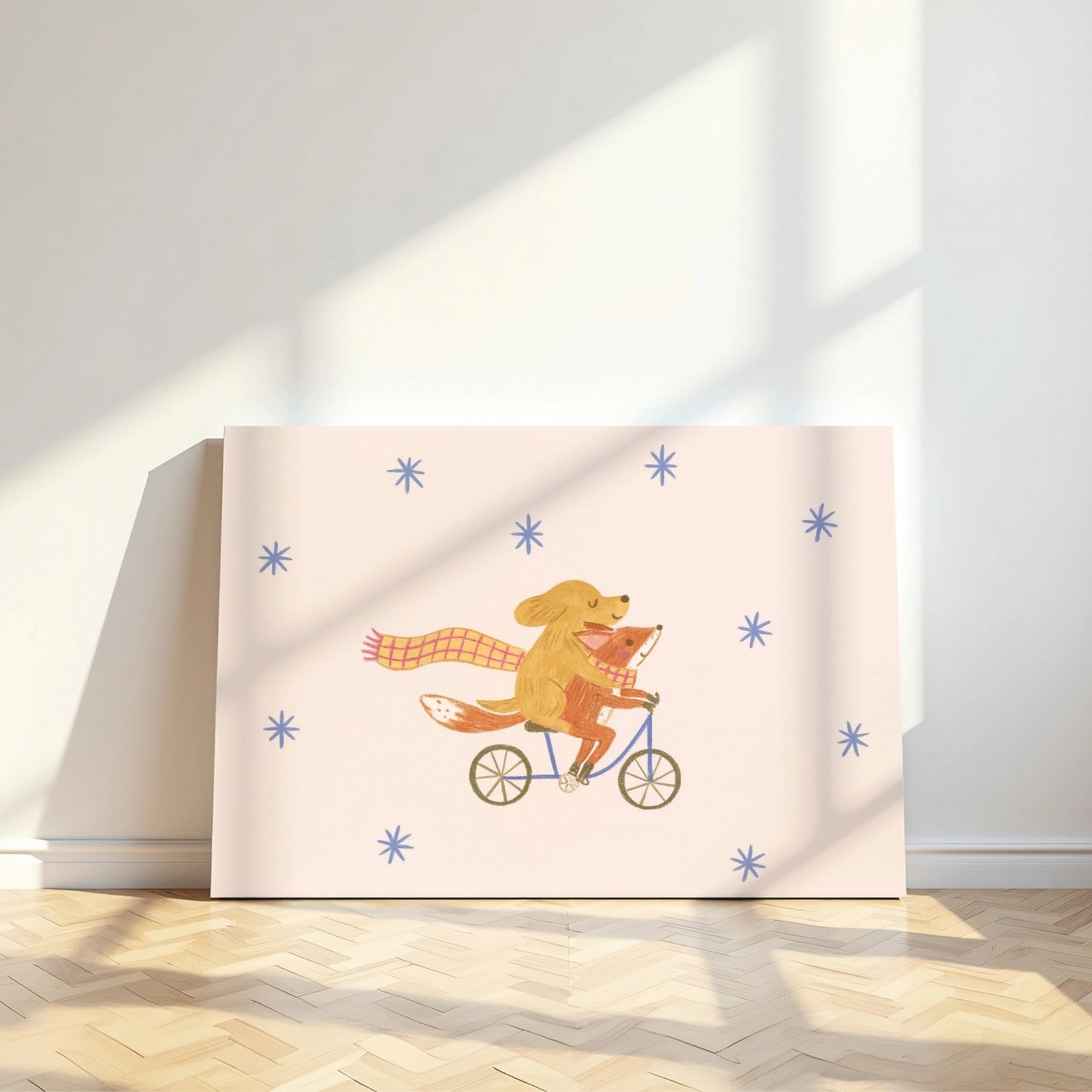 Dog and Fox Nursery Canvas Print