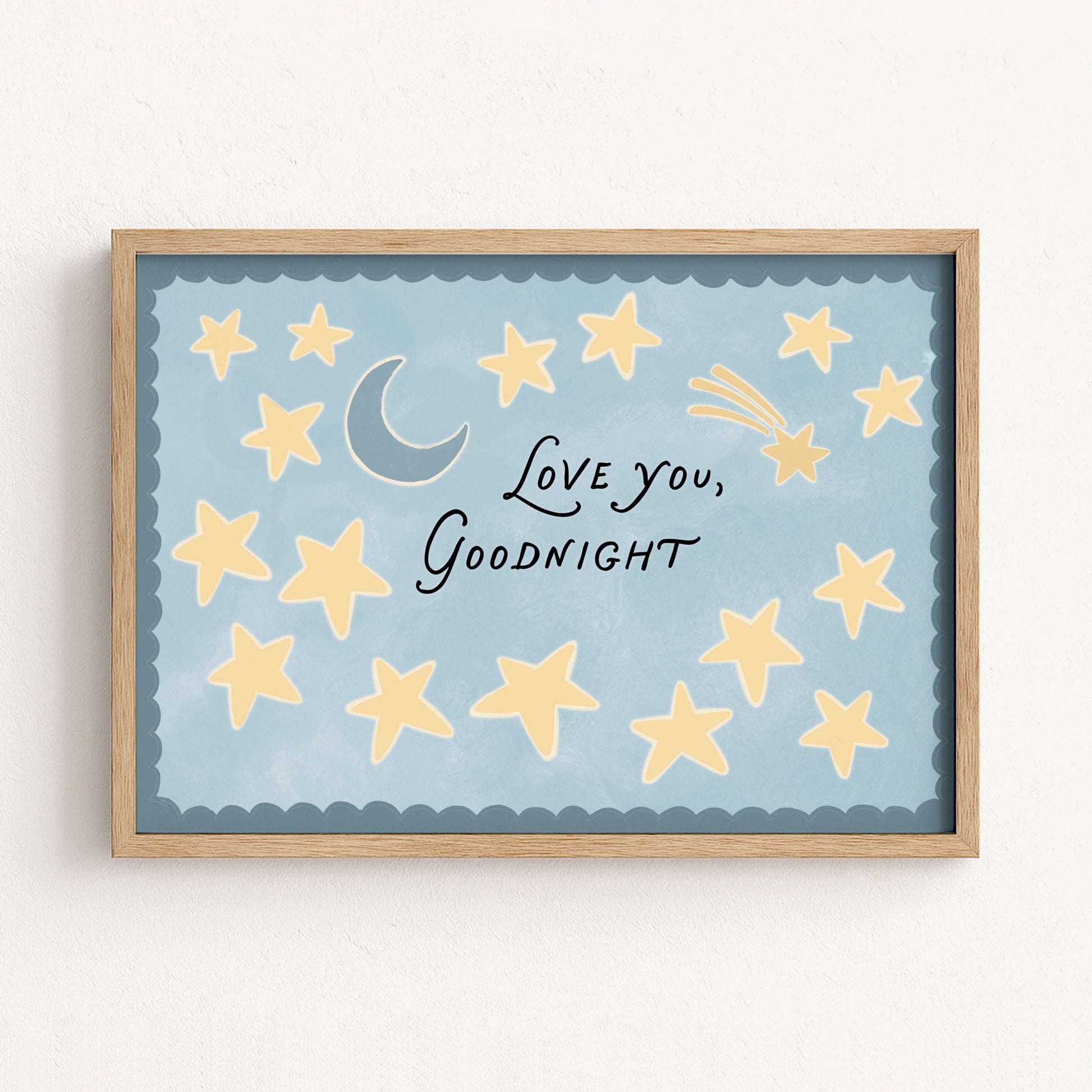 Moon and Stars Nursery Print