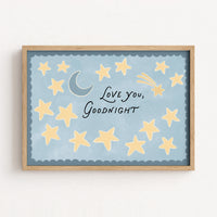 Moon and Stars Nursery Print