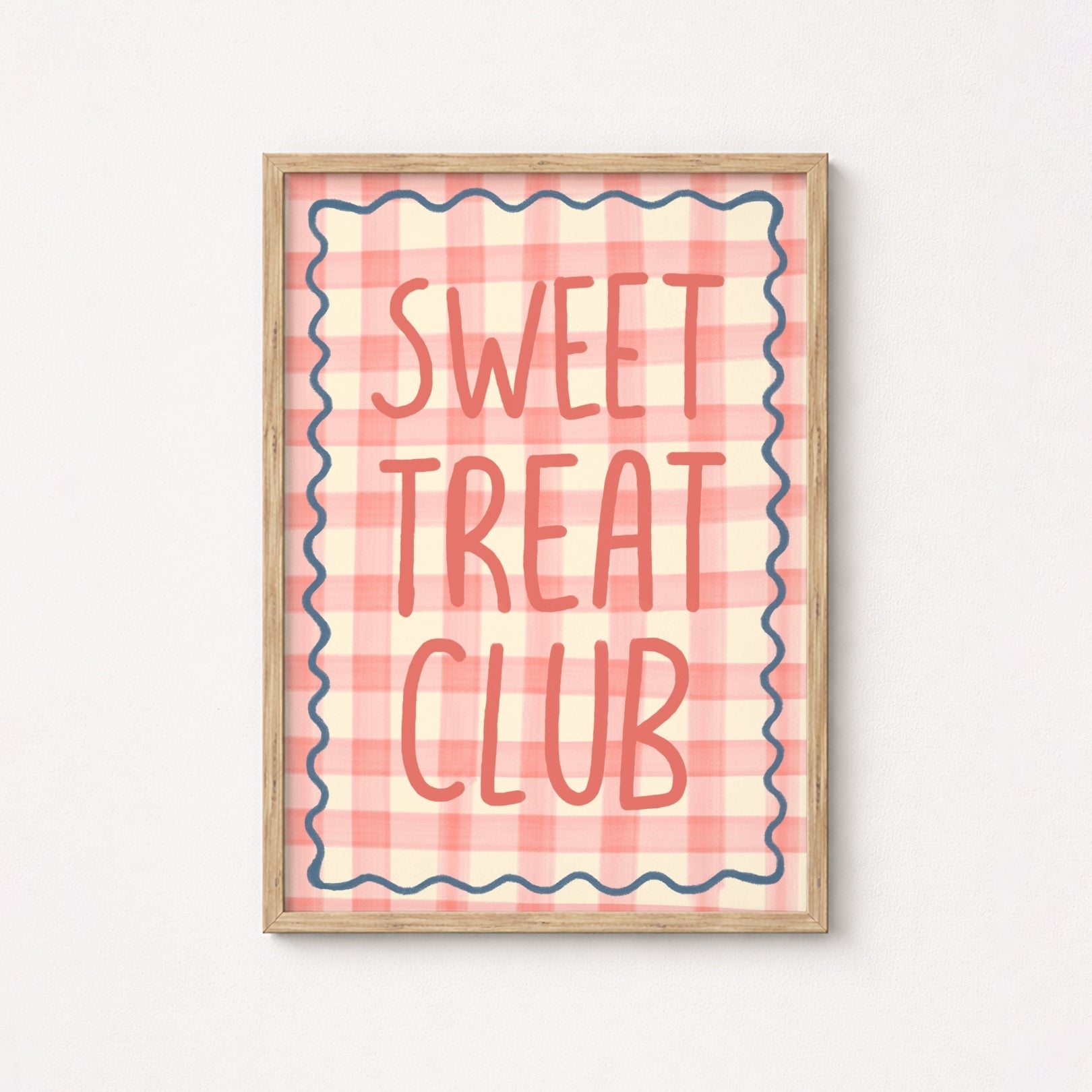 Cute Pink Gingham Poster