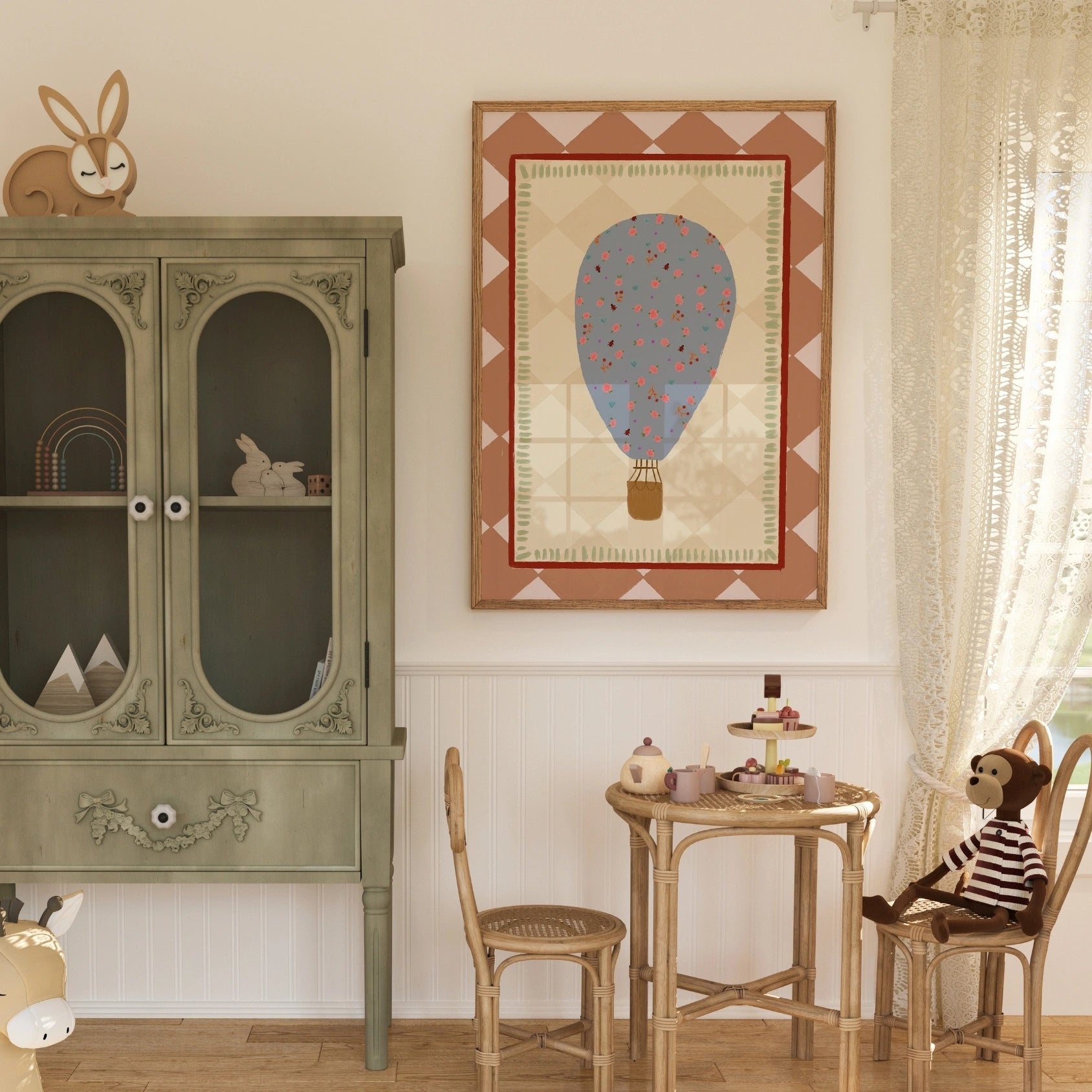 Mongolfiera floreale