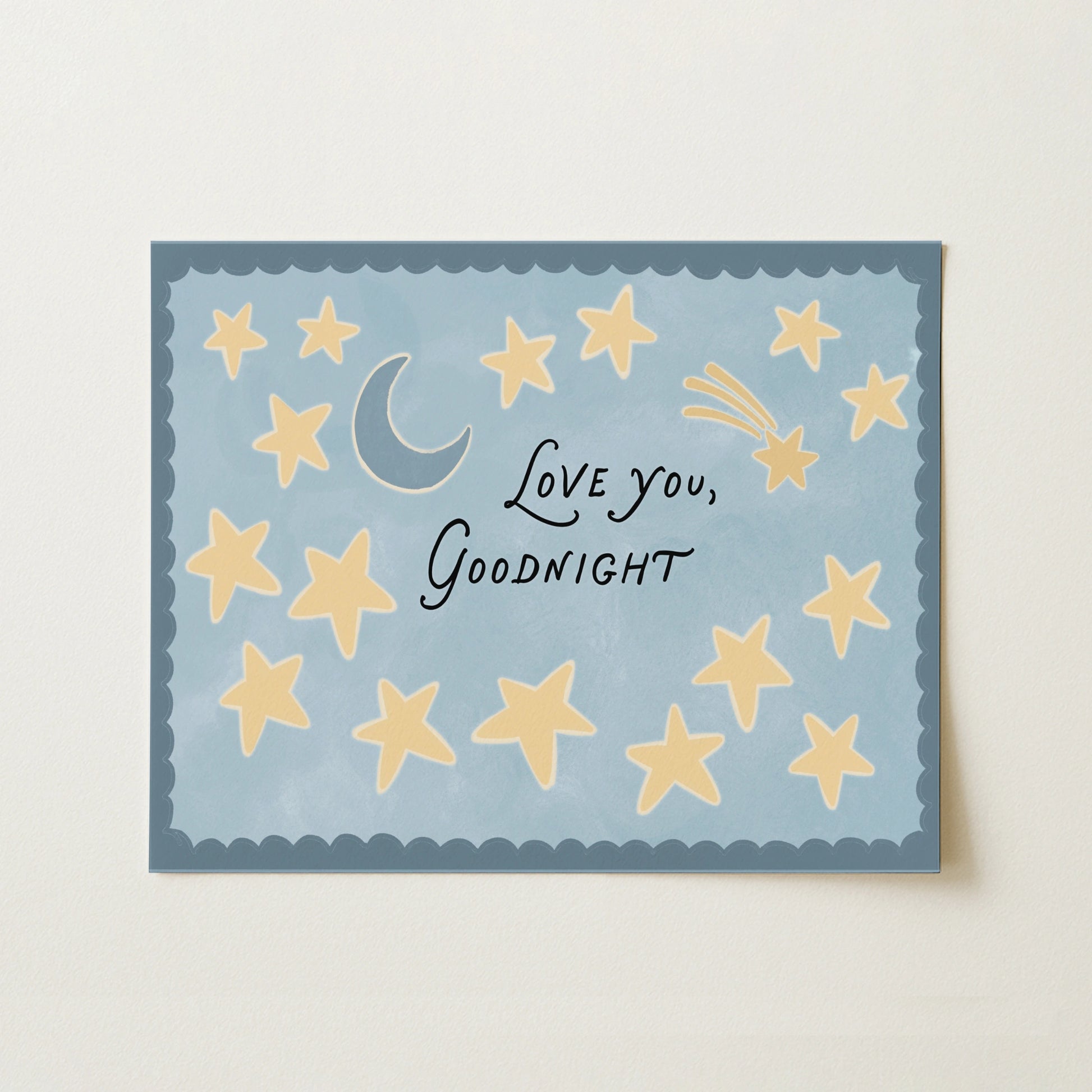 Moon and Stars Nursery Print