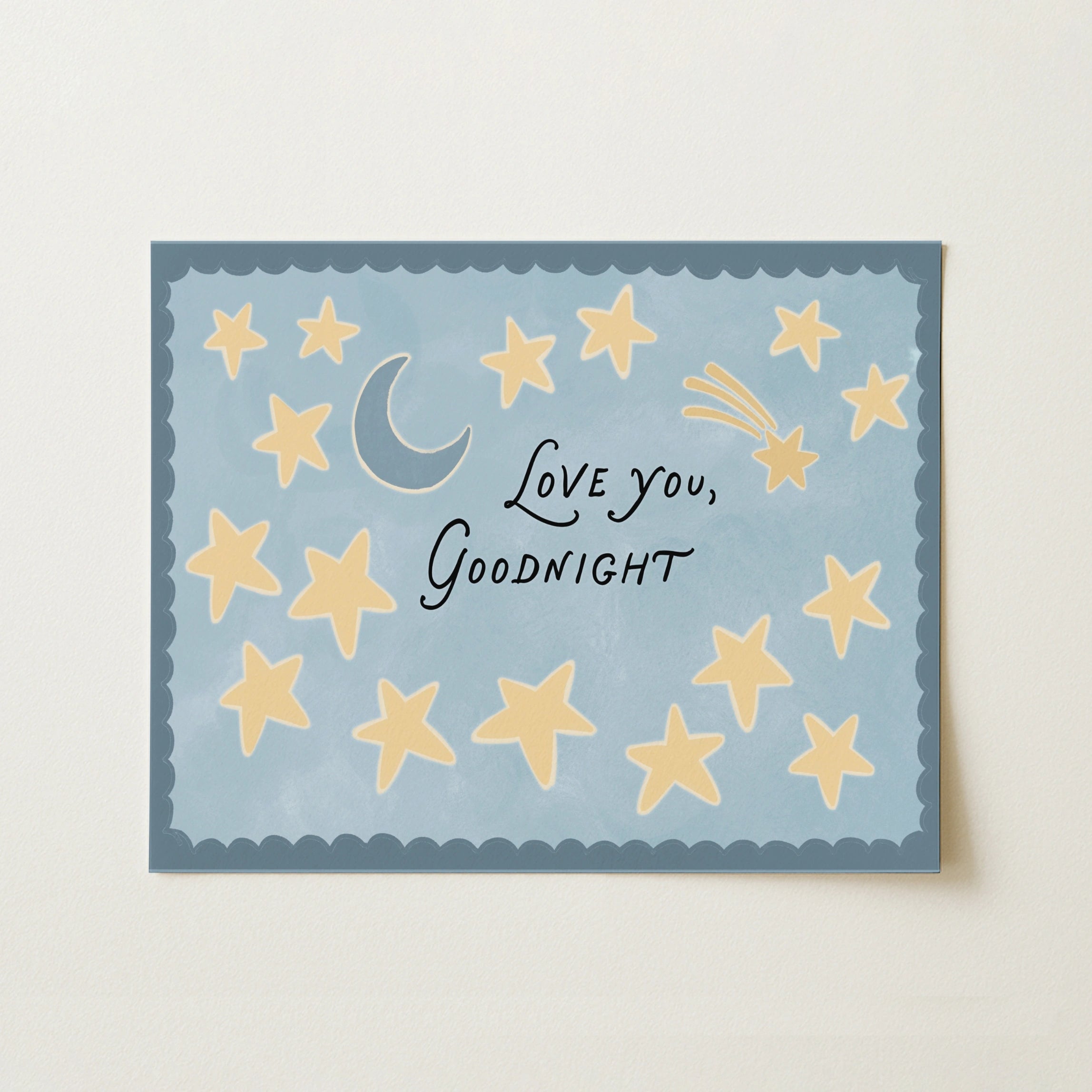 Moon and Stars Nursery Print