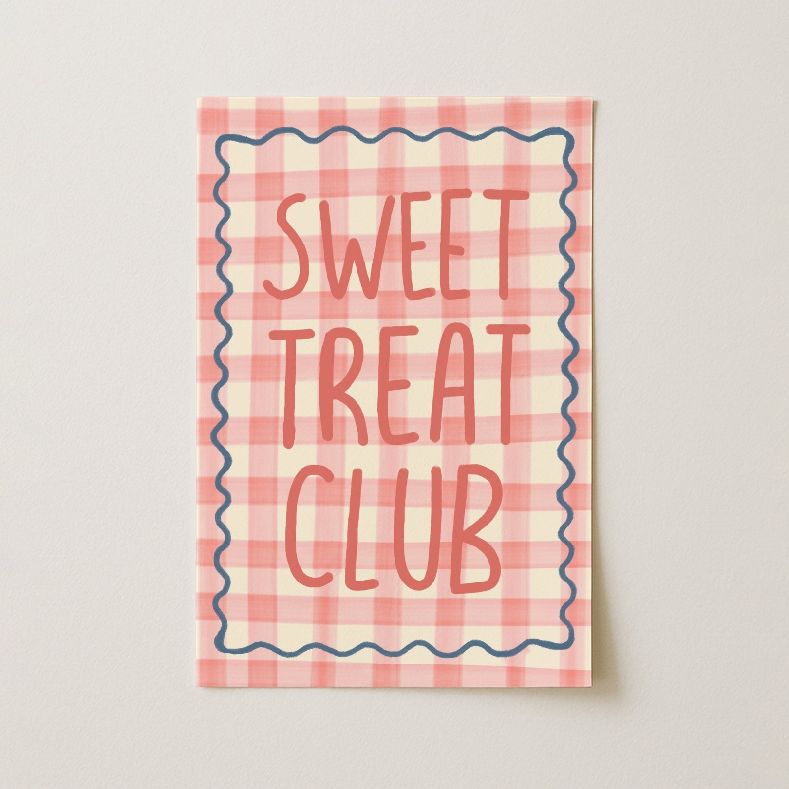 Cute Pink Gingham Poster