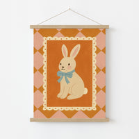 Bunny Nursery Print - Cute Rabbit Wall Art for Kids, Colorful Kids Decor