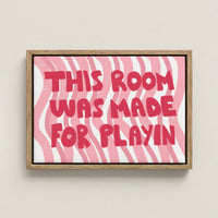 This Room Is for Playin' Nursery Canvas Print