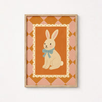 Bunny Nursery Print - Cute Rabbit Wall Art for Kids, Colorful Kids Decor