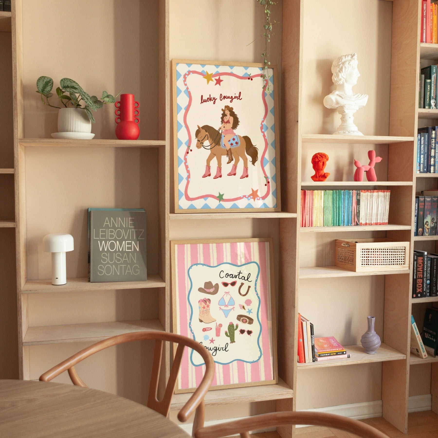 Set di 2 quadri da parete in stile coastal cowgirl