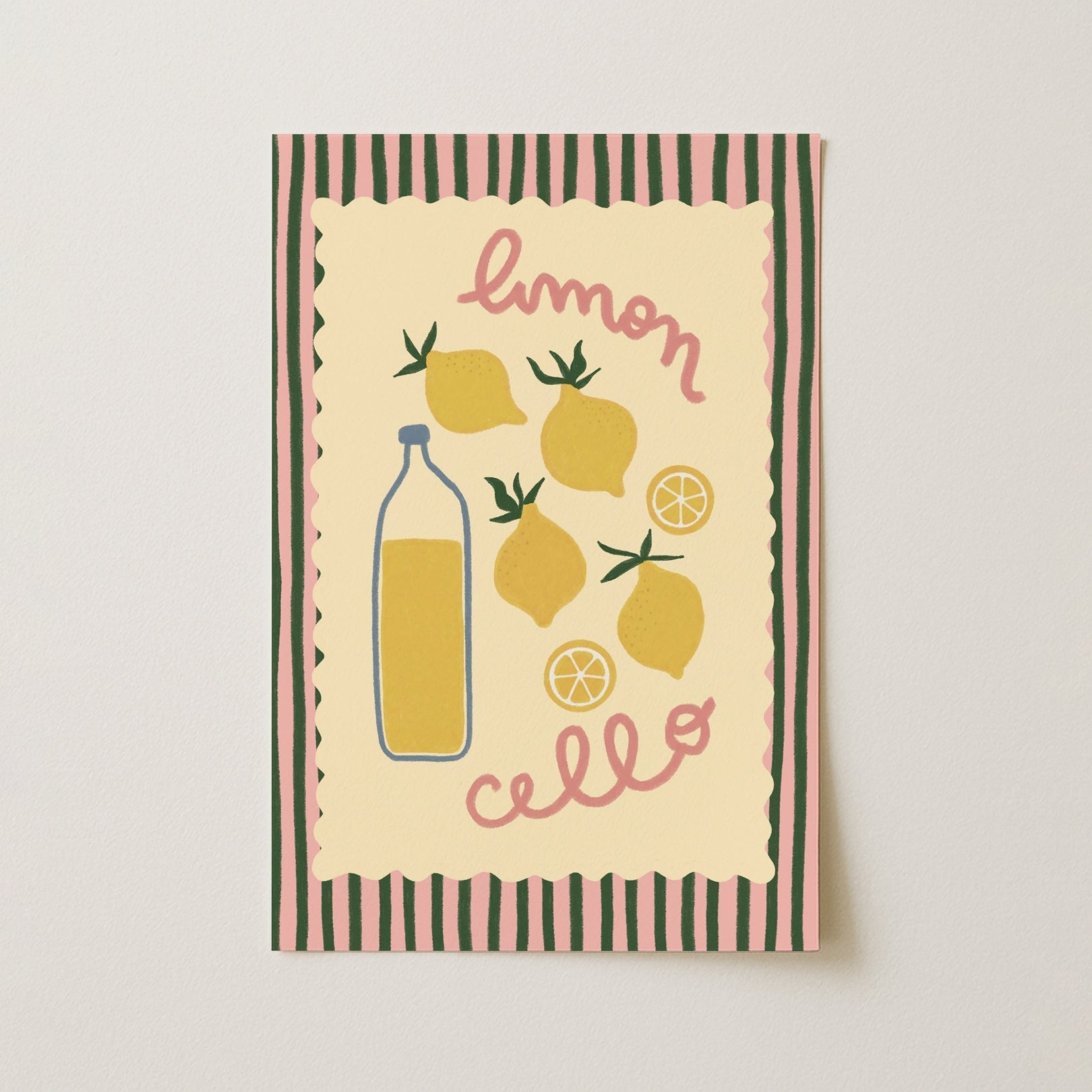 Limoncello Kitchen Poster, Kitchen Wall Decor