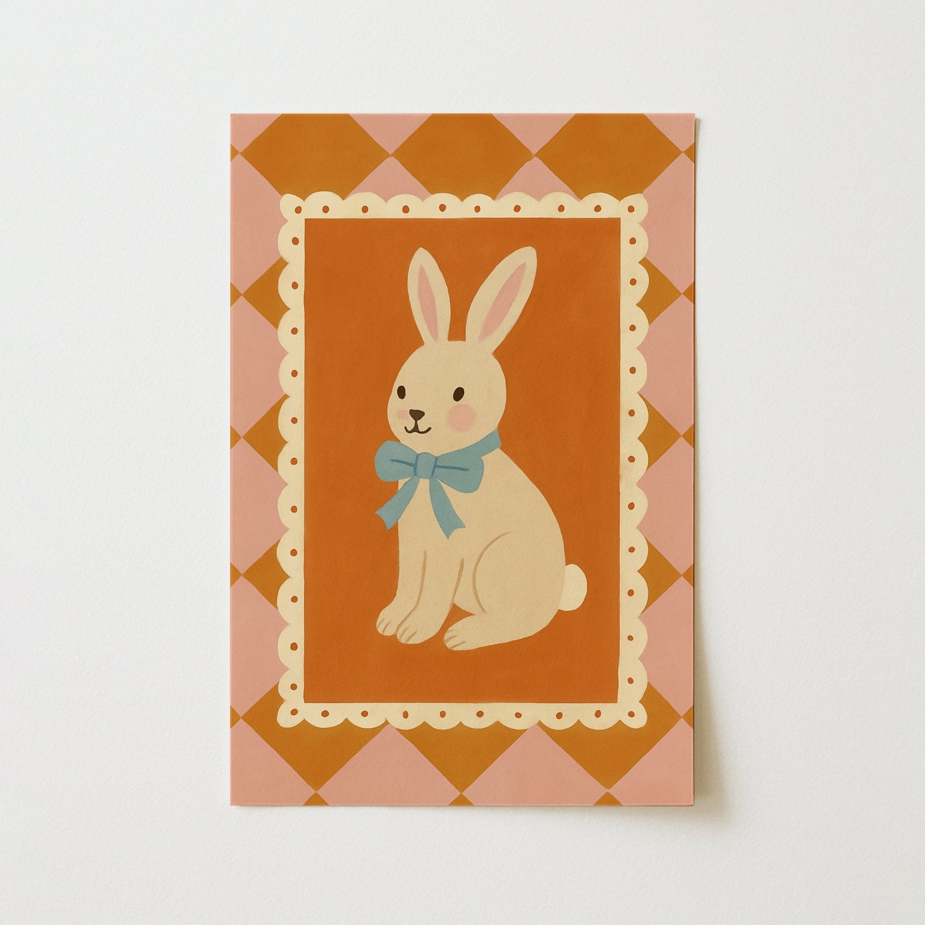 Bunny Nursery Print - Cute Rabbit Wall Art for Kids, Colorful Kids Decor