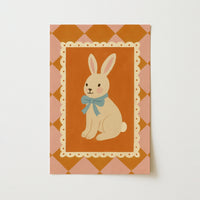 Bunny Nursery Print - Cute Rabbit Wall Art for Kids, Colorful Kids Decor