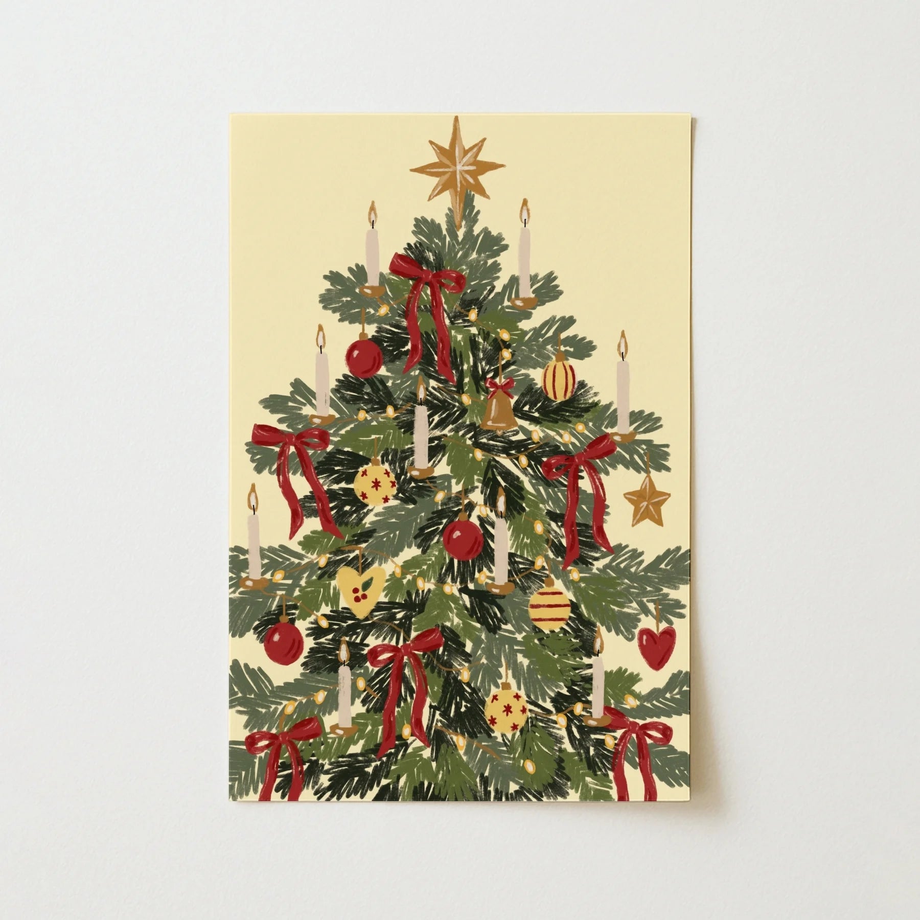 Christmas Tree with Vintage Ornaments – Póster de Navidad