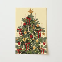 Christmas Tree with Vintage Ornaments – Póster de Navidad