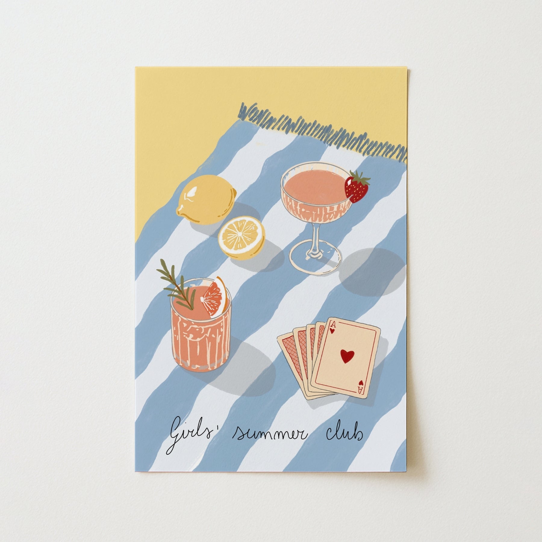 Girls Summer Club Wall Art