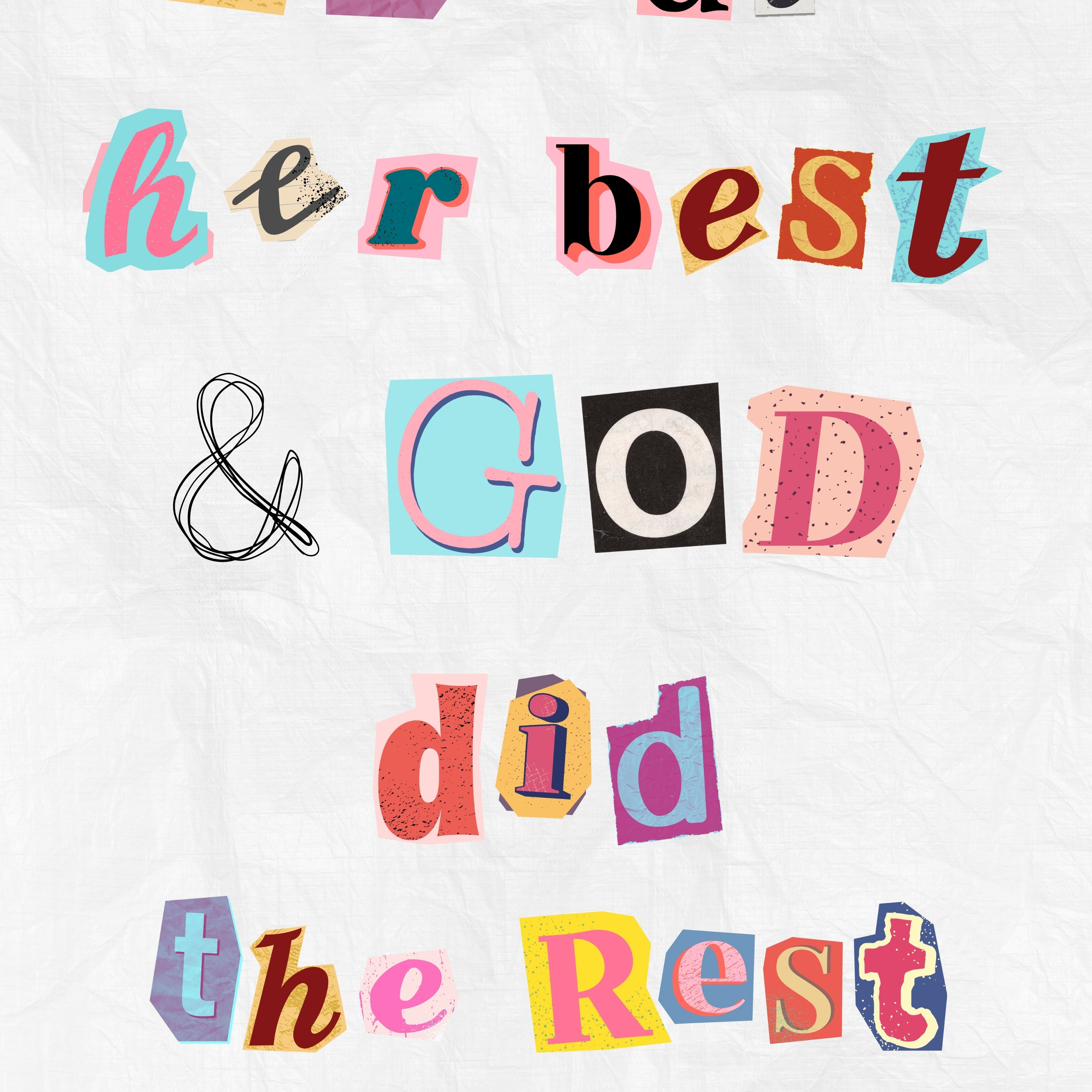 She Did Her Best Wall Art – Christian Motivational Print