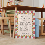 Jeremiah Scripture with Flowers – Christian Wall Art