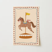 Cute Carousel Illustration – Nursery & kids wall art