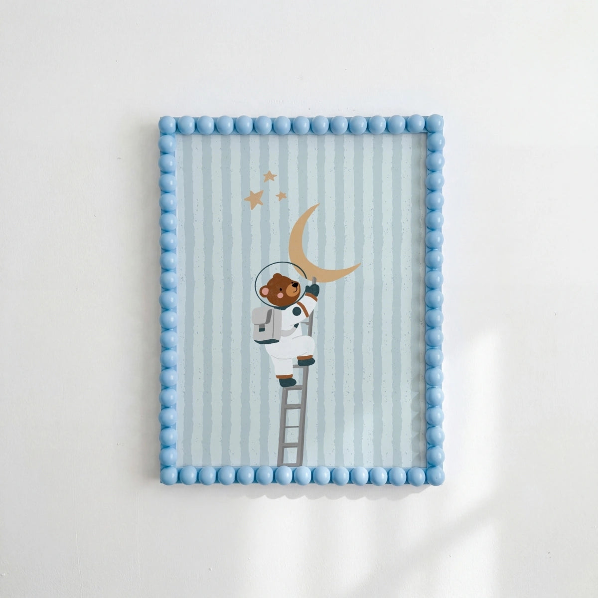 Bear Astronaut Moon Print, Space Nursery Decor