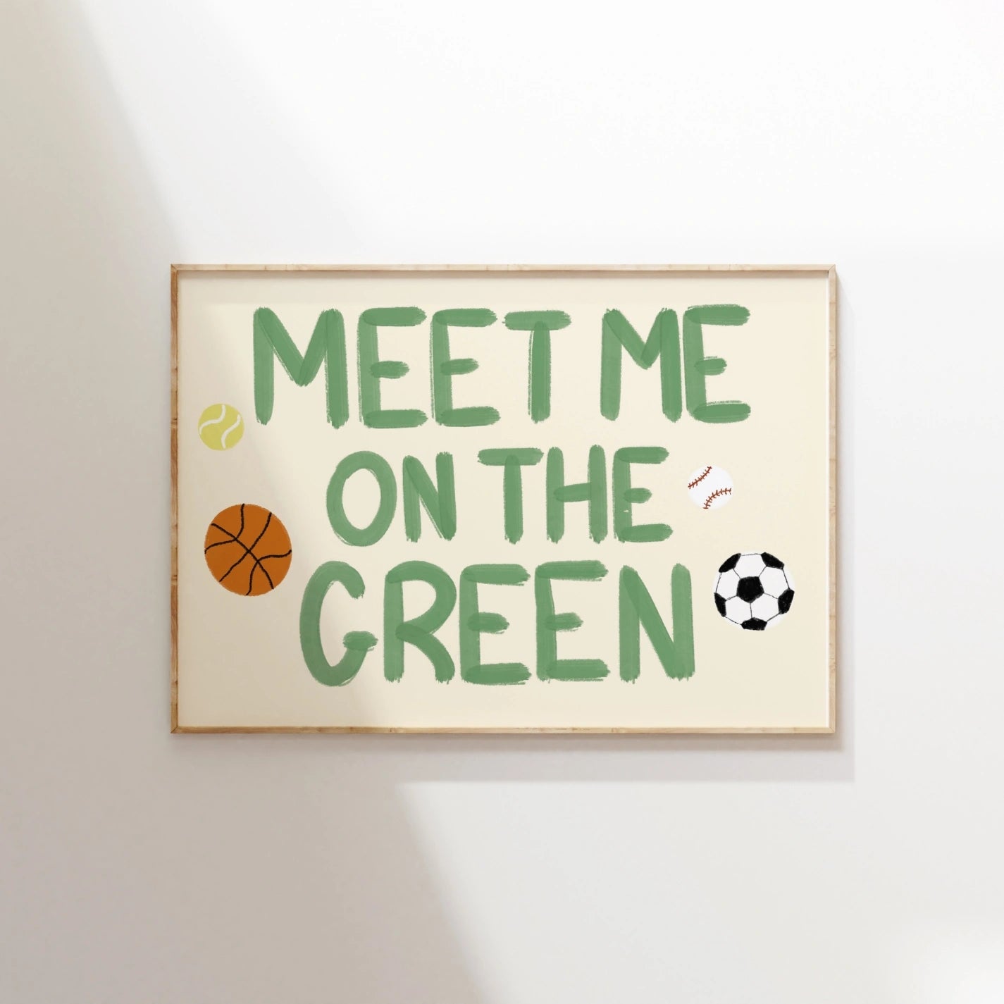 Meet Me On The Green, Kids Sports Wall Art