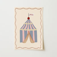 Affiche nursery avec chapiteau de cirque
