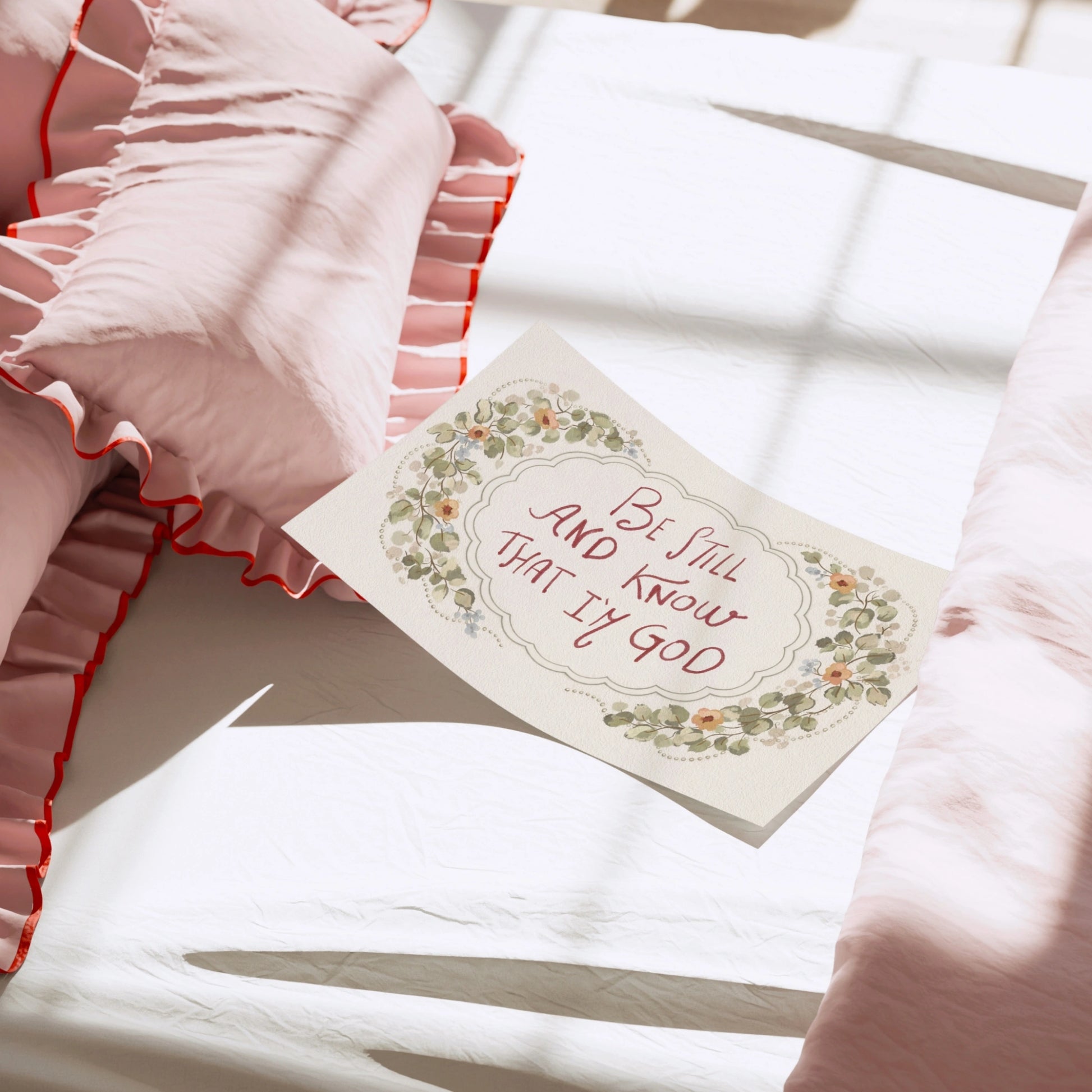 Art mural religieux style cottagecore