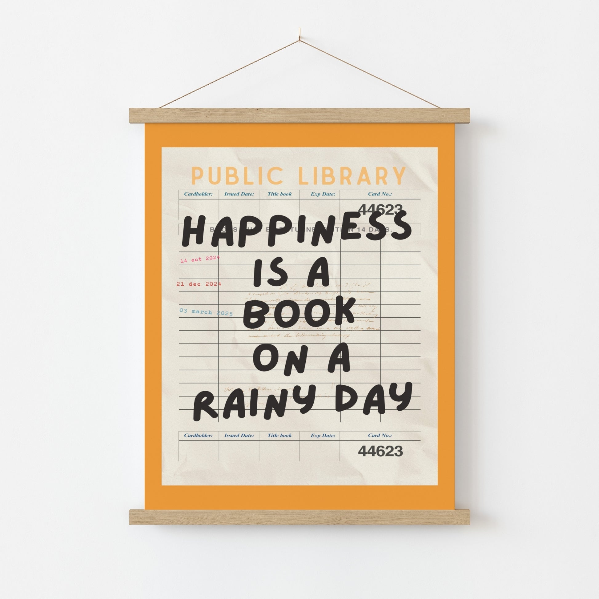 Lemons & Books Print – Vintage Library Card Wall