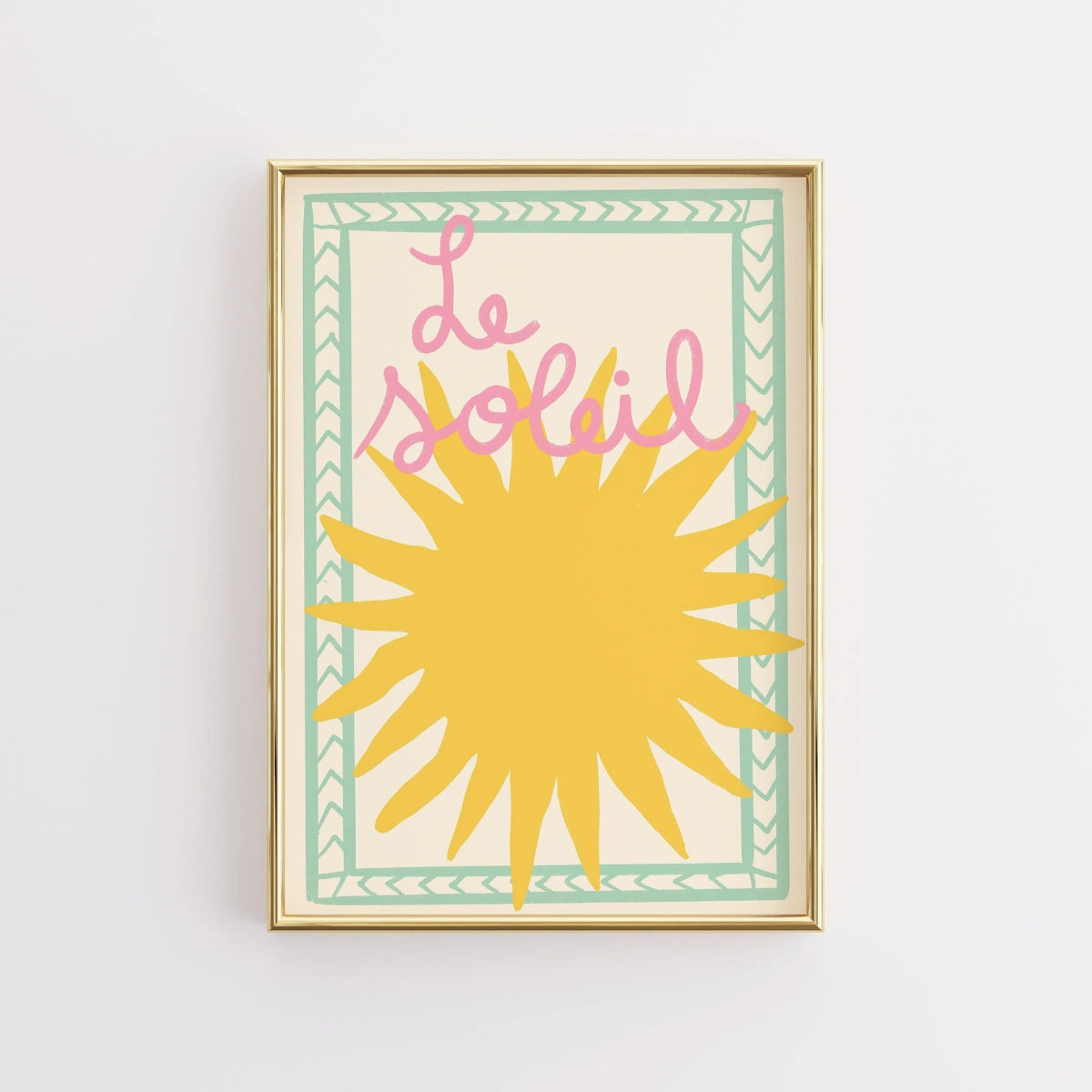 Le Soleil Print – French Summer Sun Wall Art