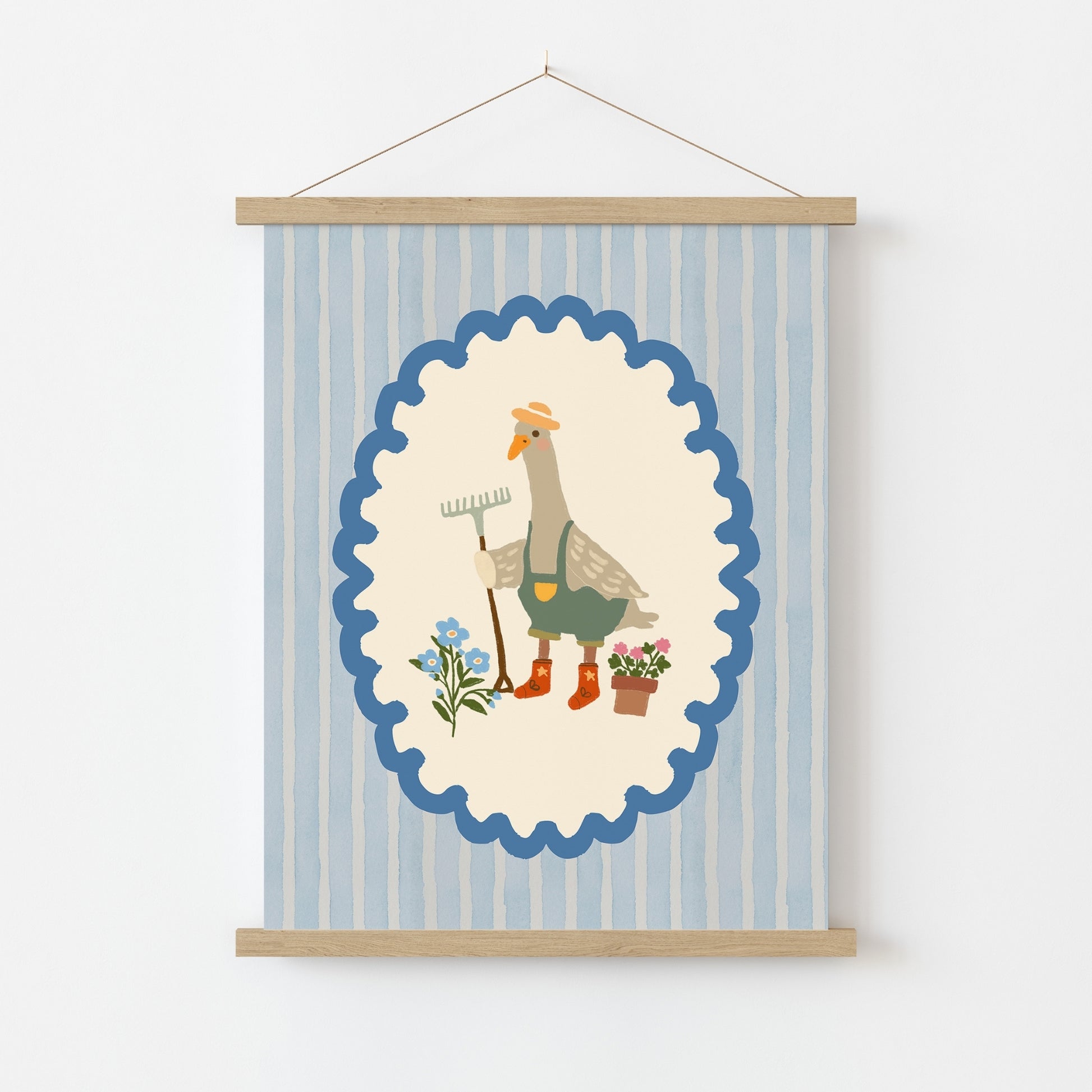 Goose Gardener Nursery Print