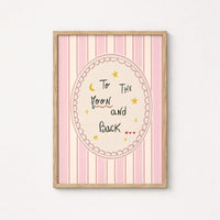To the Moon and Back Nursery Wall Art