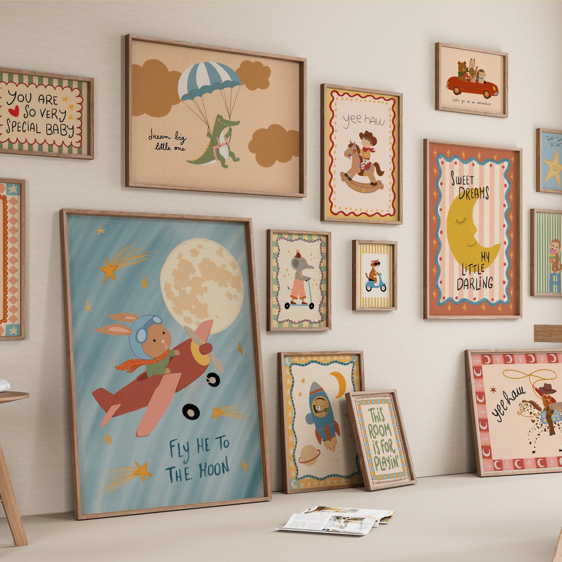Whimsical Nursery Set of 30 Prints (Instant Download)