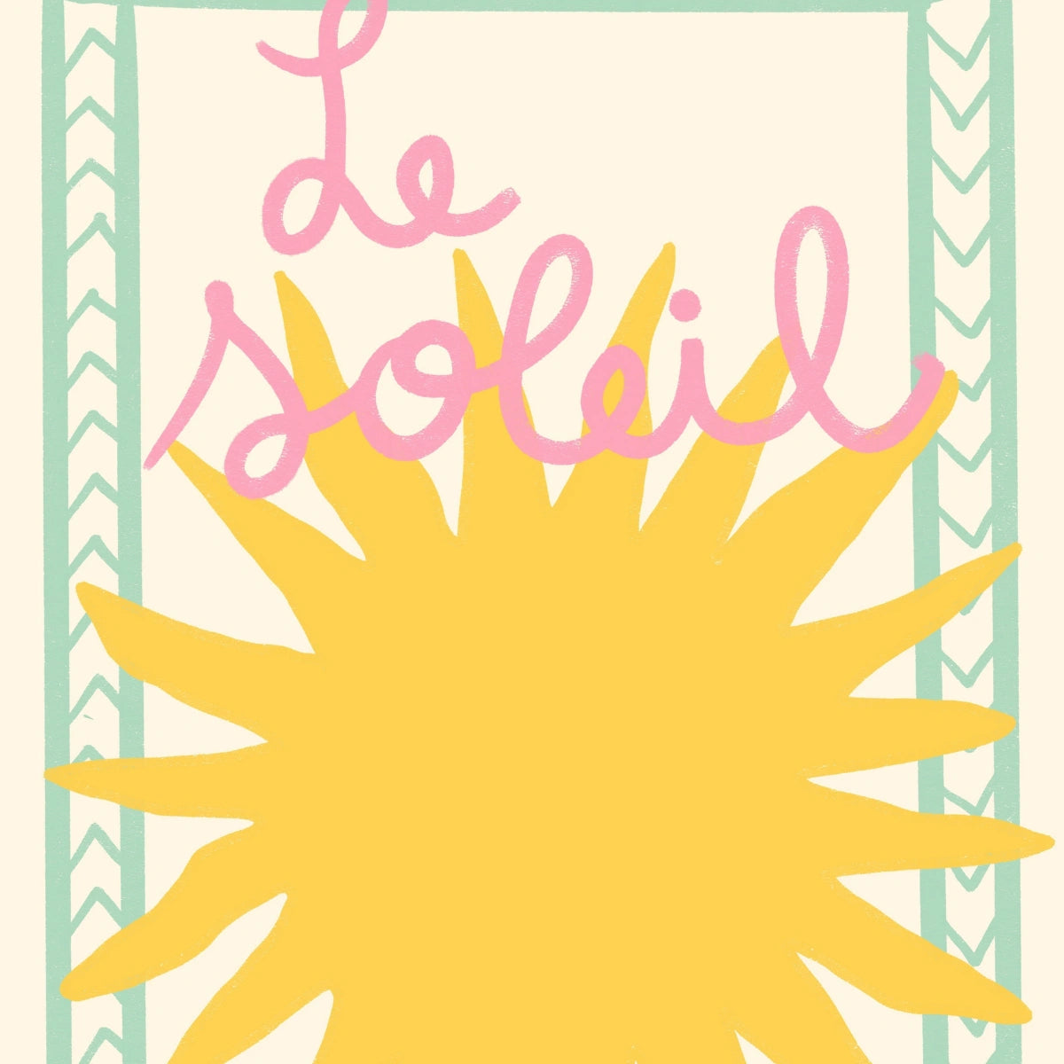 Le Soleil Print – French Summer Sun Wall Art
