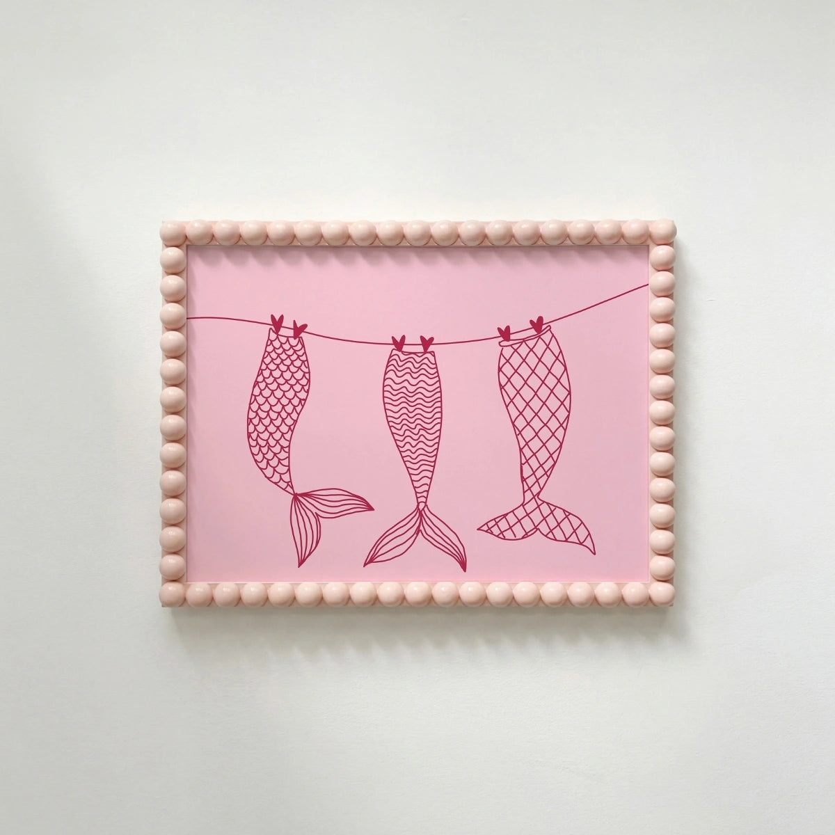 Arte de Pared Colas de Sirena – Decoración Divertida del Océano, Decoración de Pared Costera