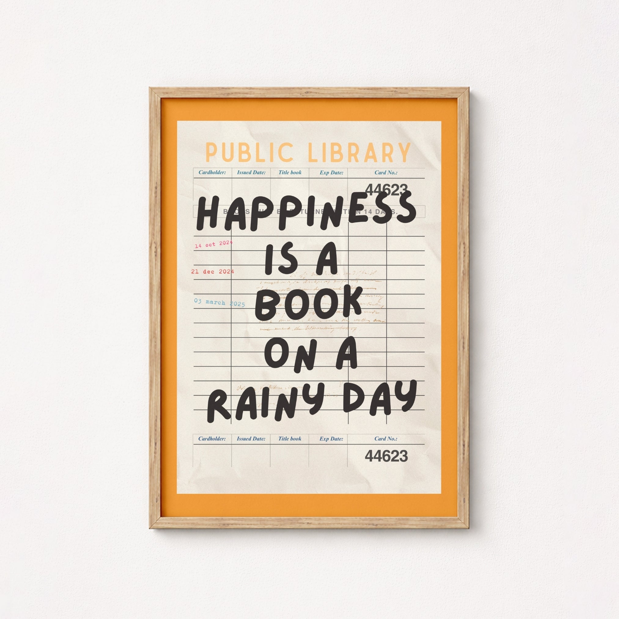 Trade Lemons for Books Yellow Library Card – Bookish Wall Art