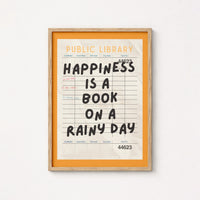 Lemons & Books Print – Vintage Library Card Wall