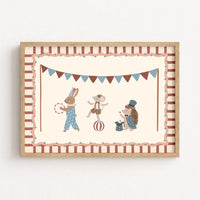 Circus Animals Nursery Print