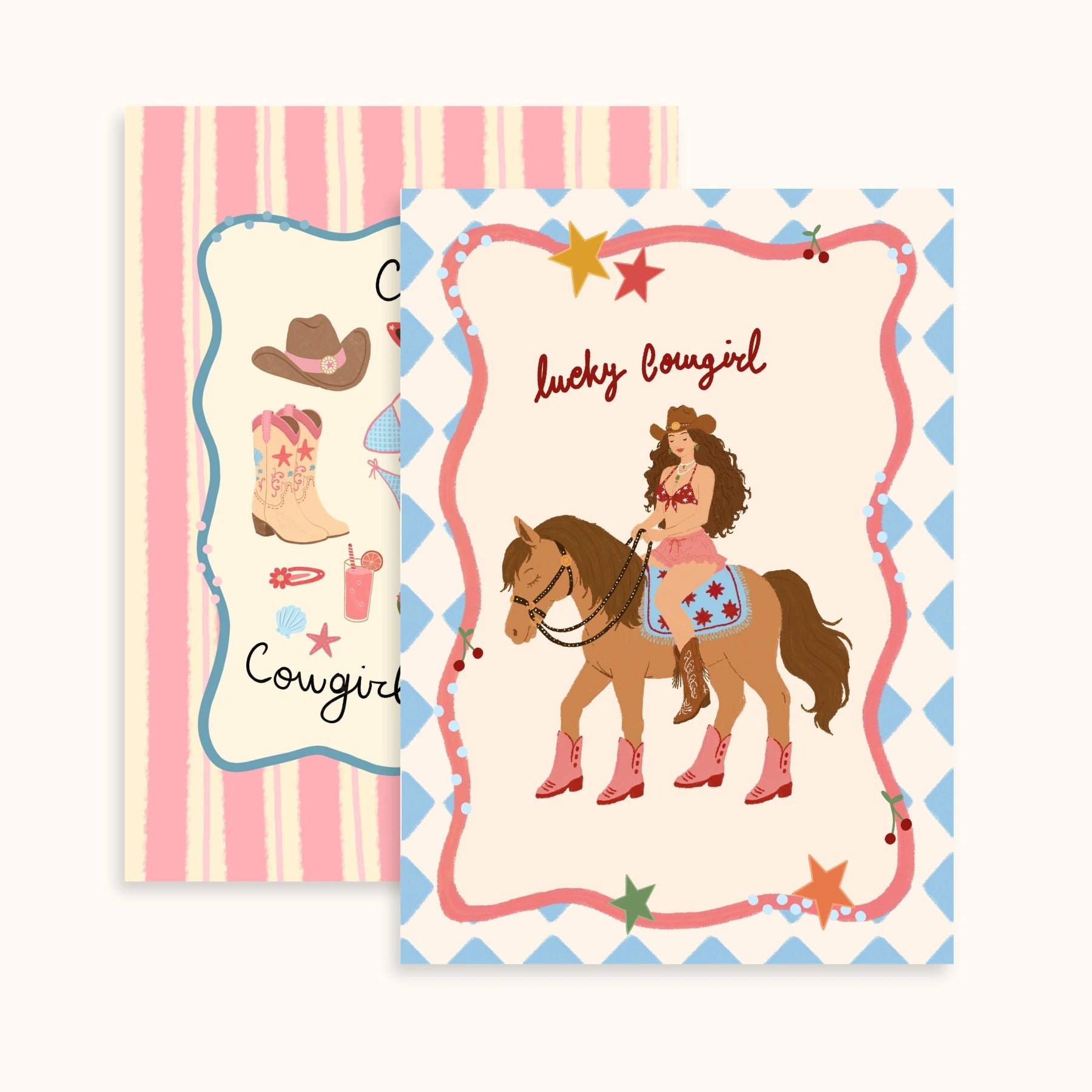 Coastal Cowgirl Set of 2 - Poster costiero