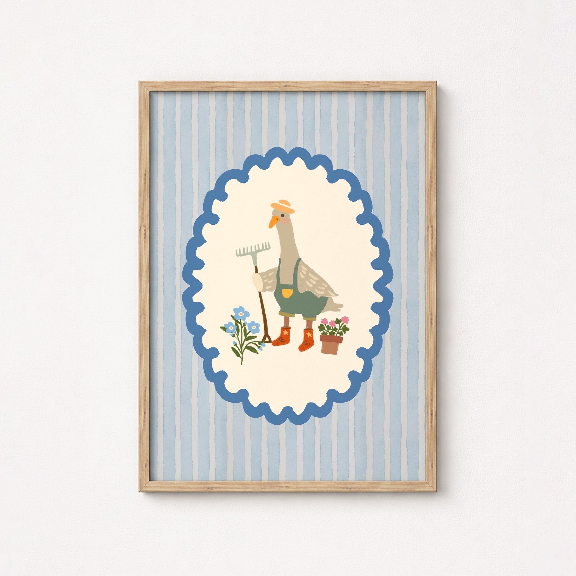 Goose Gardener Nursery Print