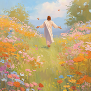 Jesus in Bloom - Poster cristiano