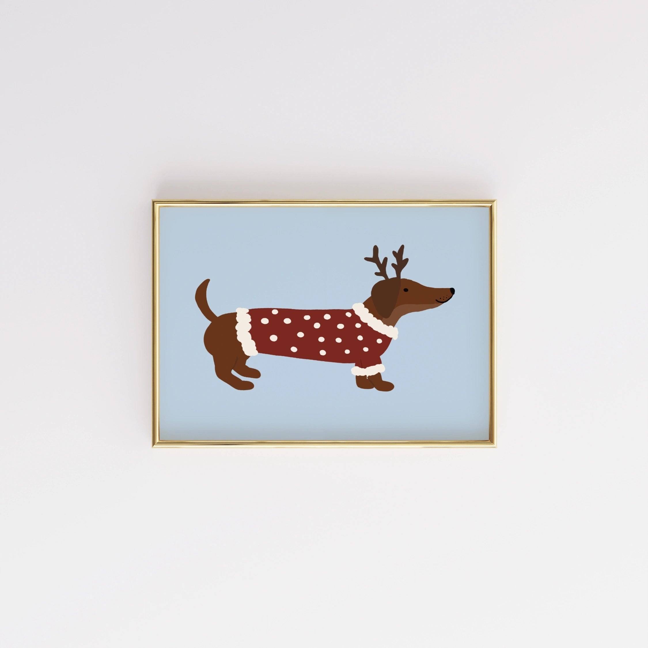 Christmas Dachshund Print