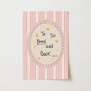 To the Moon and Back Pink – Nursery & Kids Wall Art