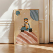 Tiger on Scooter – Nursery & kids wall art