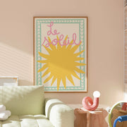 Le Soleil Green Frame – Coastal Wall Art