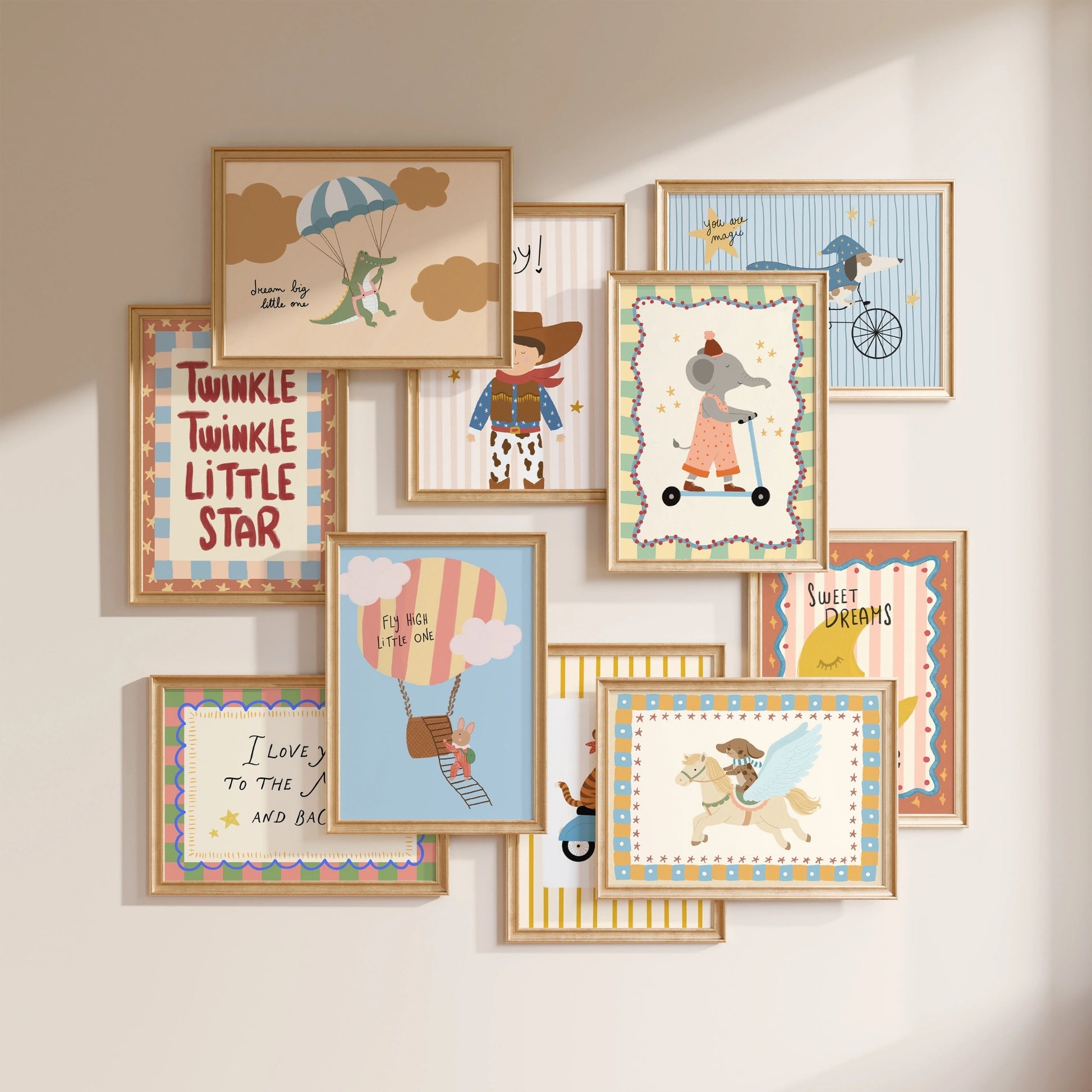 Whimsical Nursery Set of 30 Prints (Instant Download)