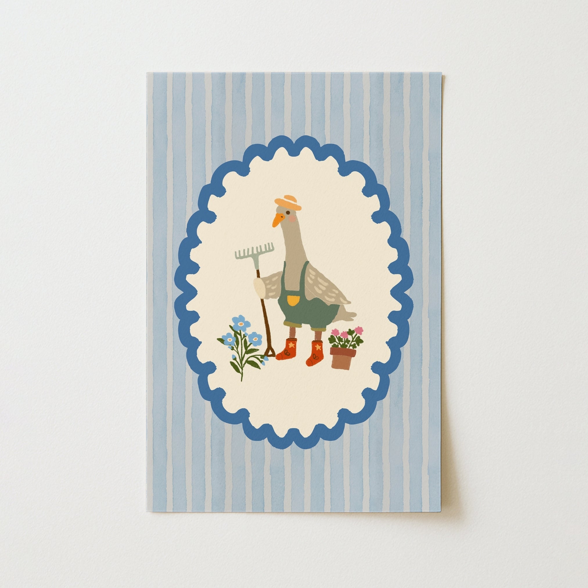 Goose Gardener Nursery Print
