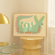 Funny Alligator – Nursery & Kids Wall Art