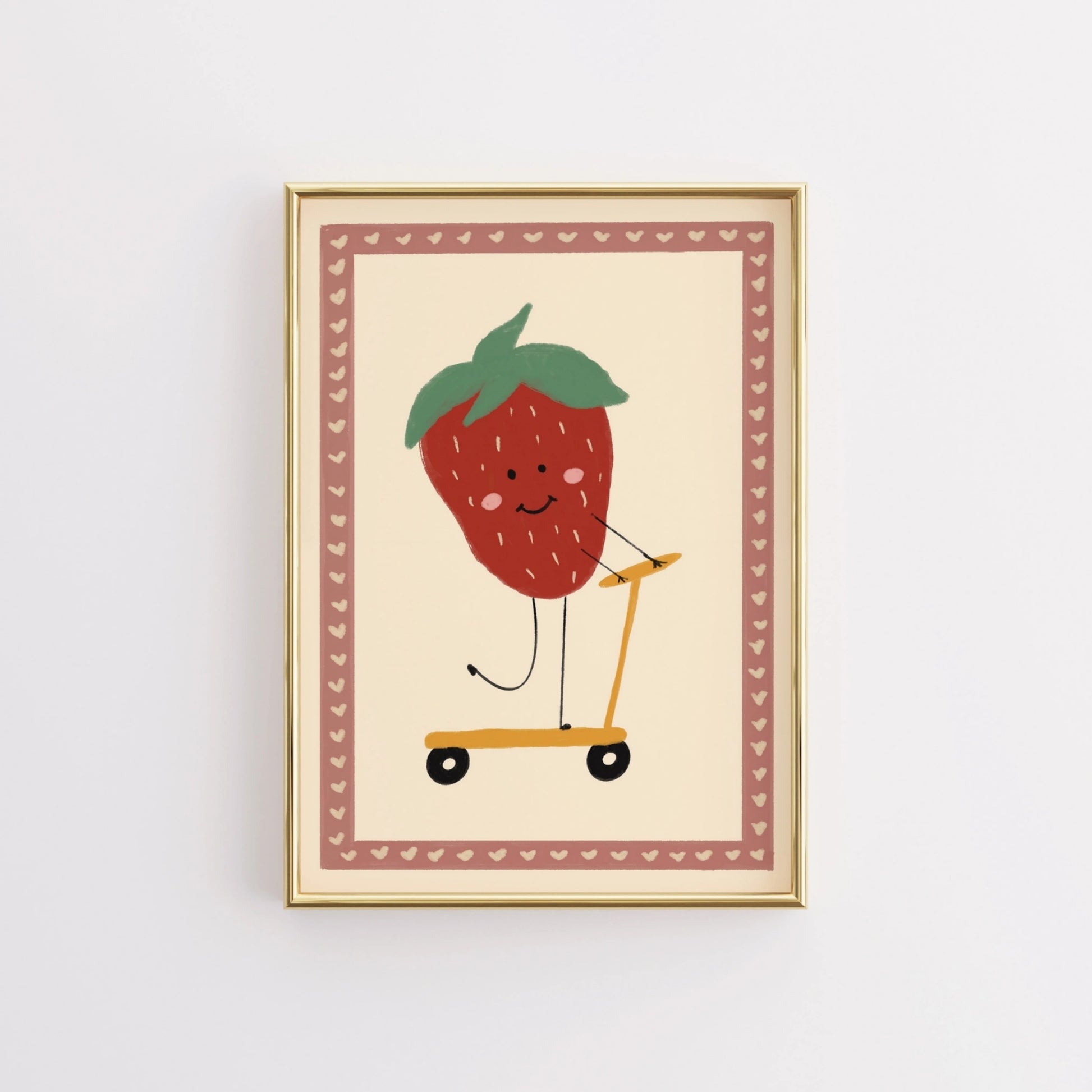 Playful Strawberry Illustration