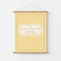 Book Lovers Club Print – Vintage Reading Poster