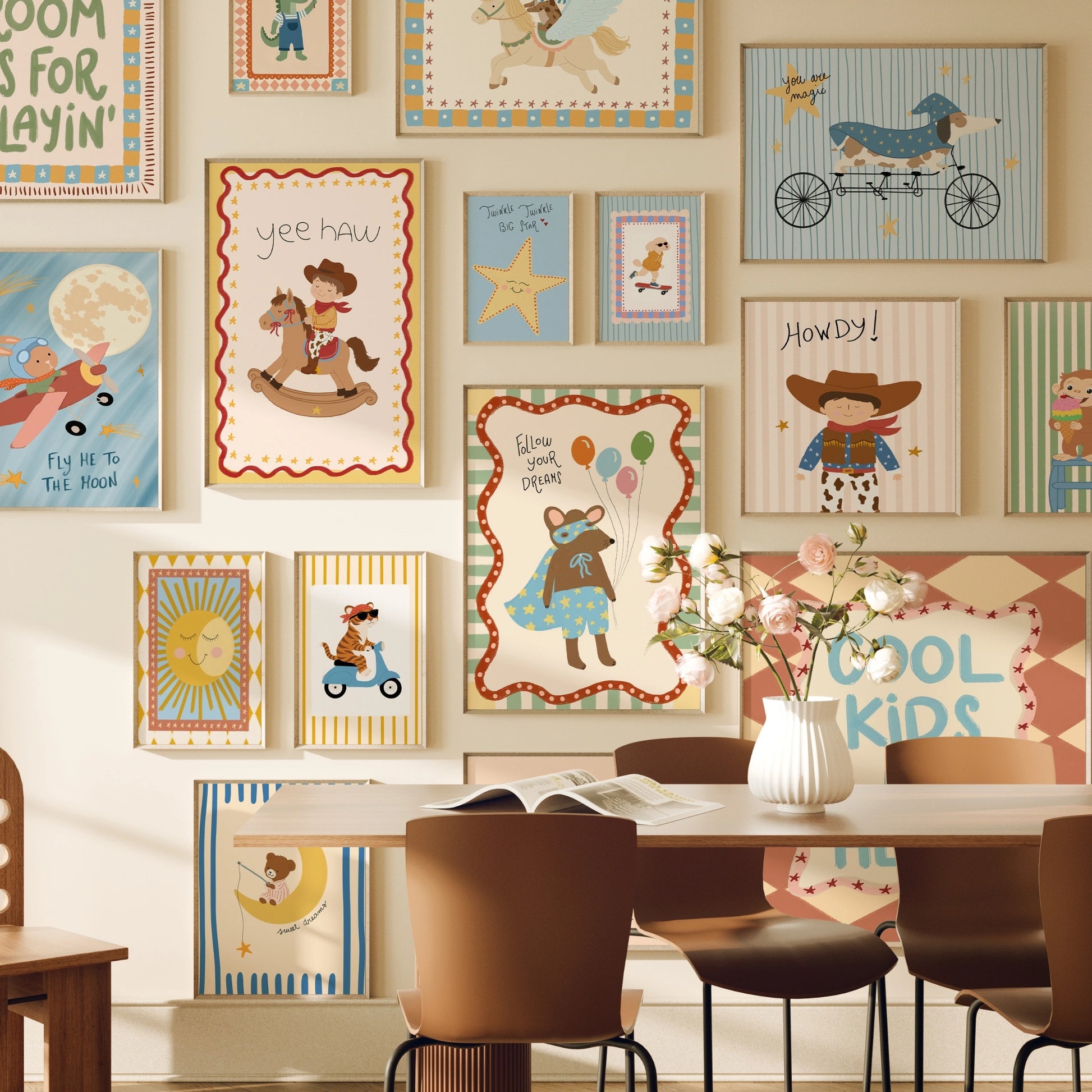 Whimsical Nursery Set of 30 Prints (Instant Download)