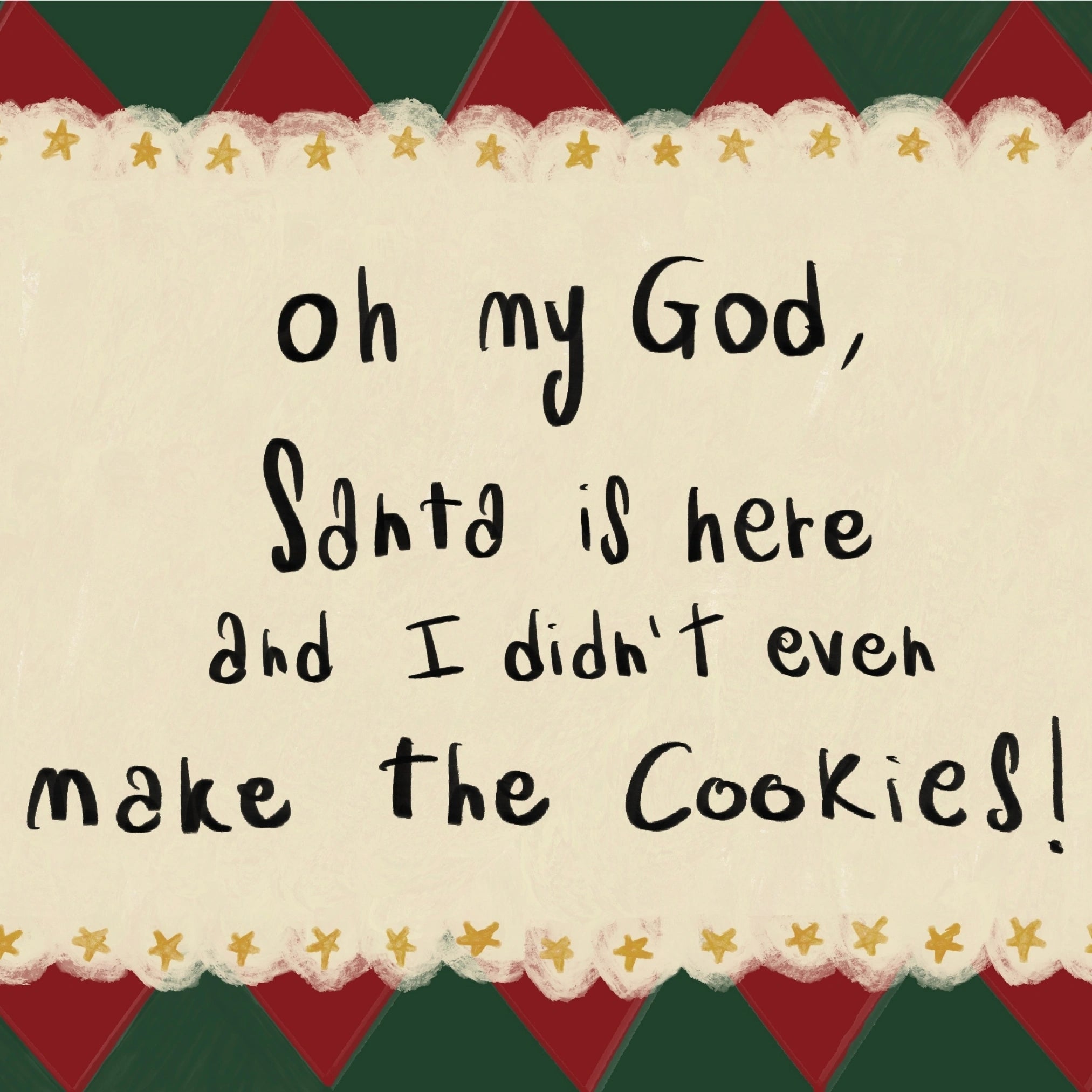 Stampa natalizia con vischio