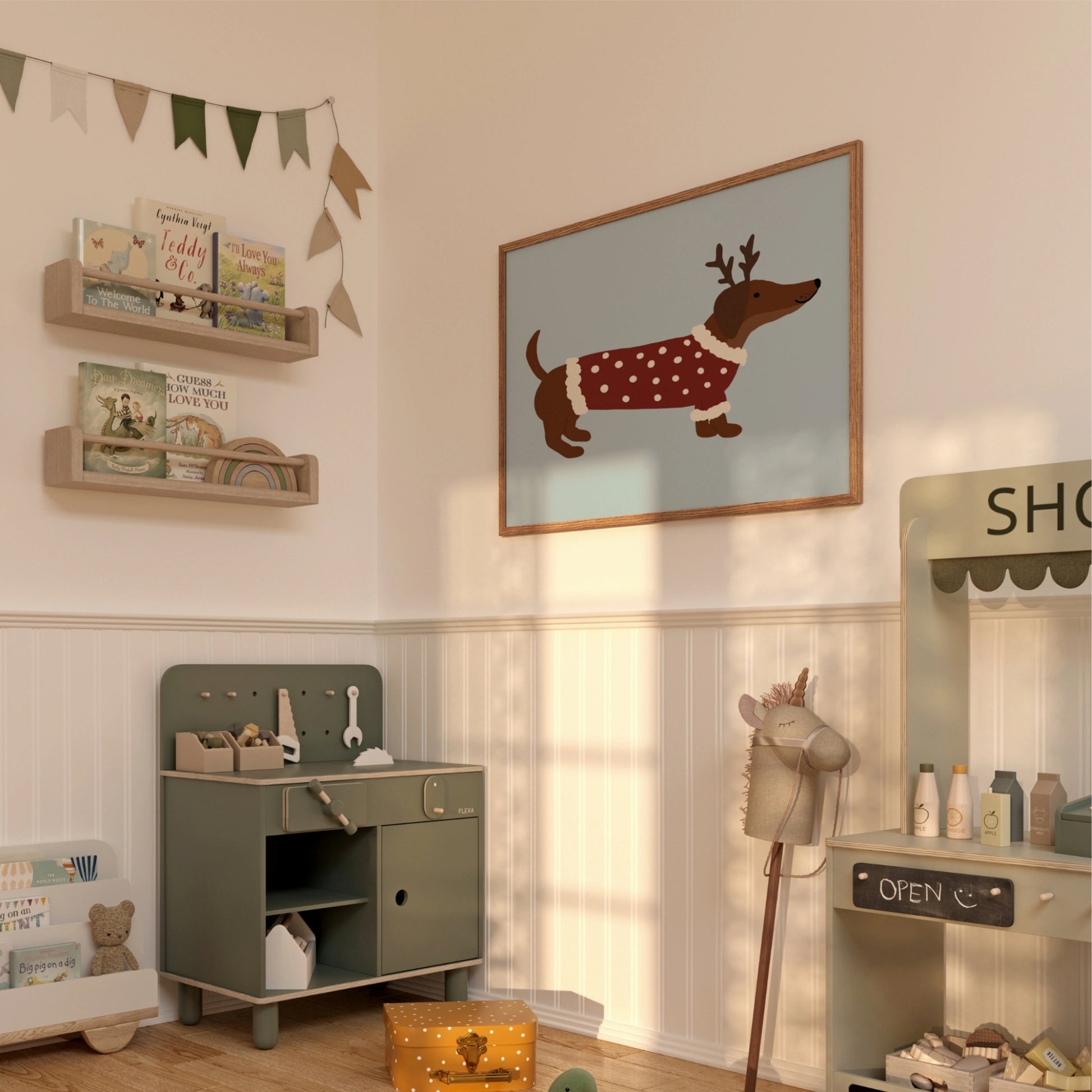 Christmas Dachshund Print